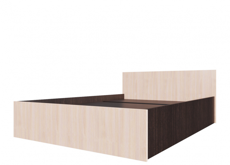 Набор мебели для спальни «ЭДМ 5» Кровать двойная (1,4*2,0 м) Дуб Венге/ Дуб Млечный