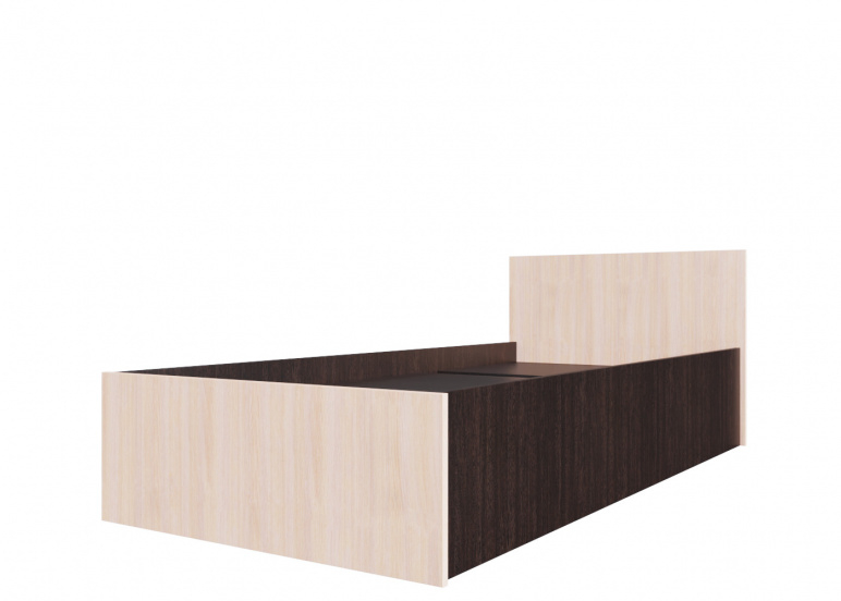 Набор мебели для спальни «ЭДМ 5» Кровать одинарная (0,9*2,0 м) Дуб Венге/ Дуб Млечный